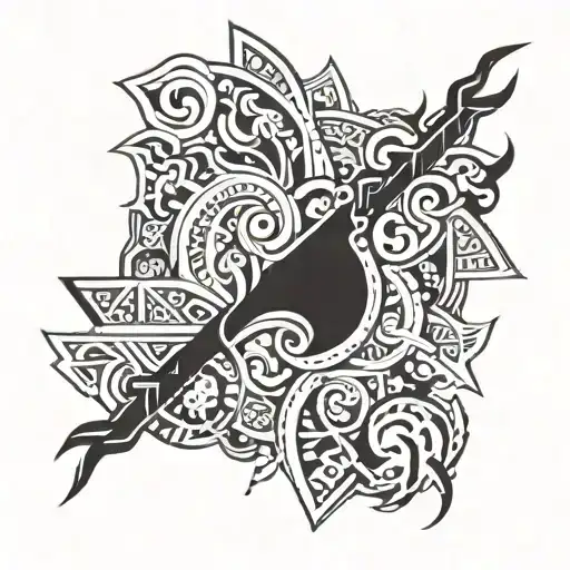 Philippine fire vs Canada ice Aniime  tattoo design idea