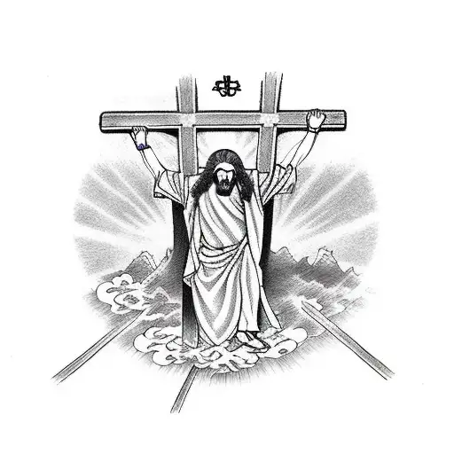 Crucifixion of Jesus Christ tattoo design idea