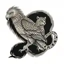 leg sleeve - wedge tail eagle, moon, king cobra & 2 eastern brown snakes, tiger, horse & monkey.  tattoo design idea