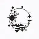 calm in chaos tattoo design idea