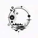 calm in chaos tattoo design idea