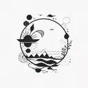 calm in chaos tattoo design idea