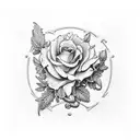 Incorporate the four cardinal virtues (prudence, justice, temperance, and courage) into a baroque-inspired floral arrangement. tattoo design idea