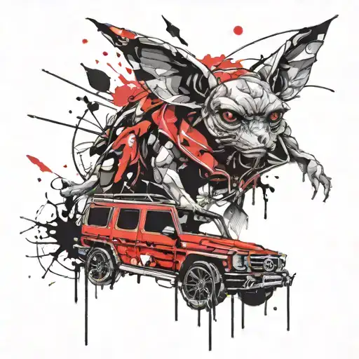 Gremlin and G wagon  tattoo design idea