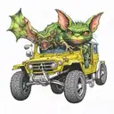 Gremlin and G wagon  tattoo design idea