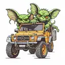 Gremlin and G wagon  tattoo design idea