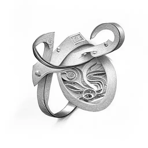 ring finger tattoo to find letter B tattoo design idea