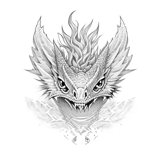 chicks dragons tattoo design idea