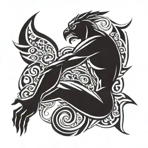 I would like to get a tattoo design suggestion for a man's arm. It should remind you of the phrase "Never Back Down". It tattoo design idea