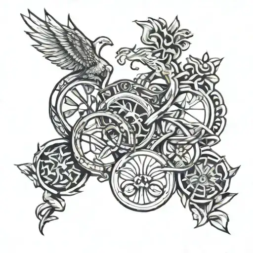 Olympic Games and their symbols tattoo design idea