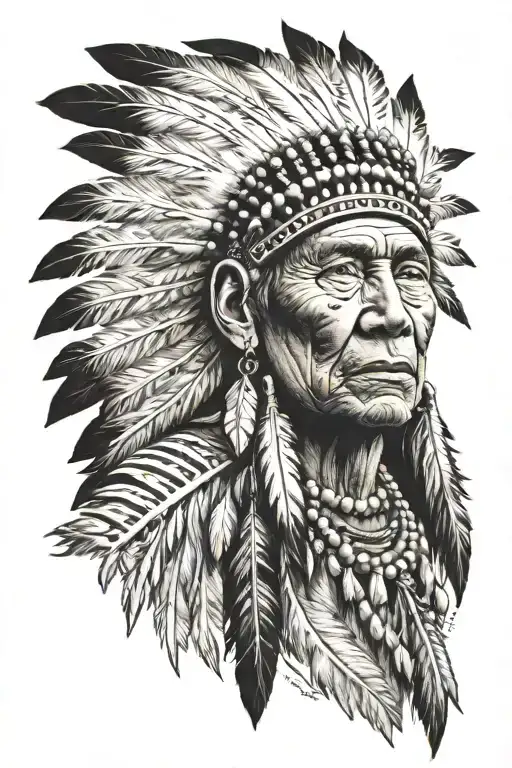 cherokee indian tattoo design idea