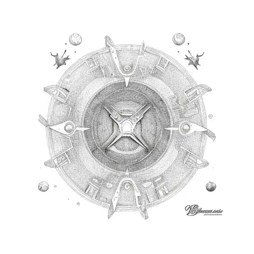 nova star tattoo design idea