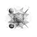 nova star tattoo design idea