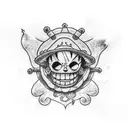 one piece luffy tattoo design idea