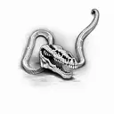 skeletal snake tattoo design idea
