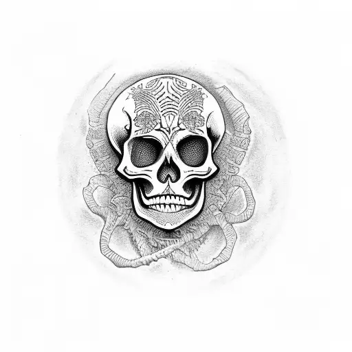 skeleton holding the thumbs up tattoo design idea