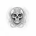 skeleton holding the thumbs up tattoo design idea