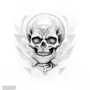 skeleton holding the thumbs up tattoo design idea