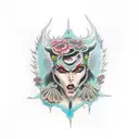 Nico Robin demon form  tattoo design idea