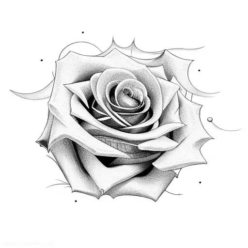 rose with "more today than yesterday" as the stem tattoo design idea