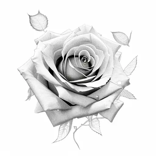 rose with "more today than yesterday" as the stem tattoo design idea