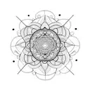 Mandala with one long side tattoo design idea