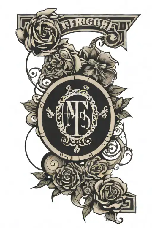 circle of fifth with alphabets  tattoo design idea