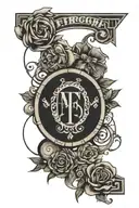 circle of fifth with alphabets  tattoo design idea