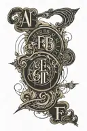 circle of fifth with alphabets  tattoo design idea