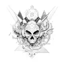 patchwork underworld tattoo design idea