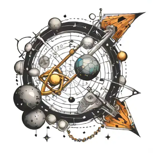 math formulas science universe  tattoo design idea
