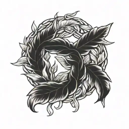 laurel wreath tattoo design idea