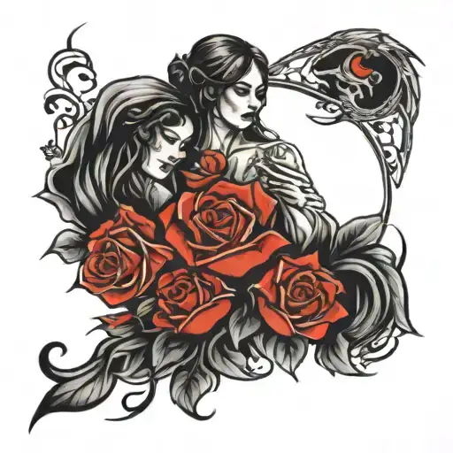 lonely lover  only lover tattoo design idea