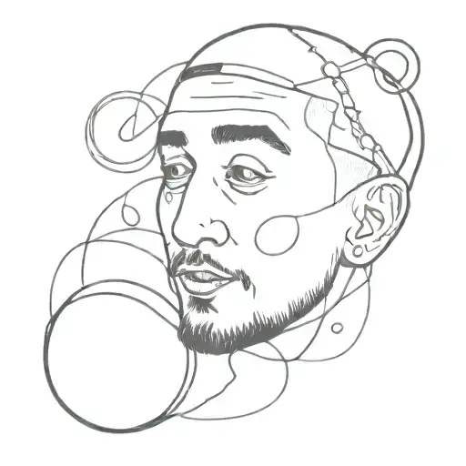 mac miller circles tattoo design idea