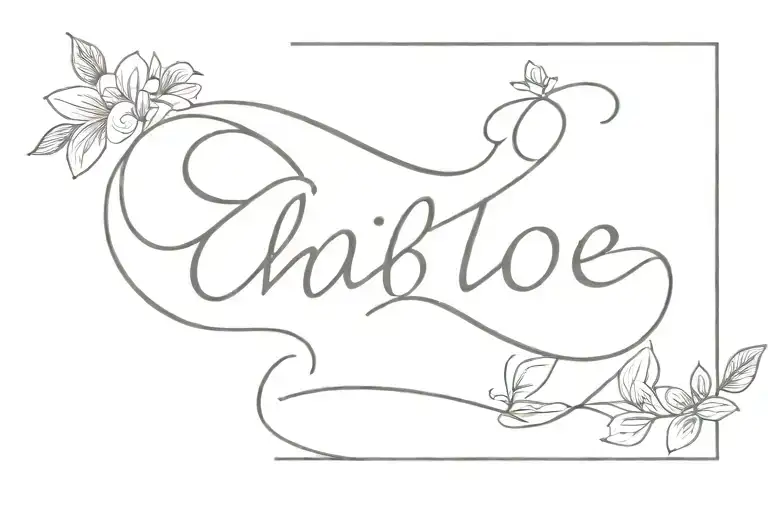 name chloe tattoo design idea
