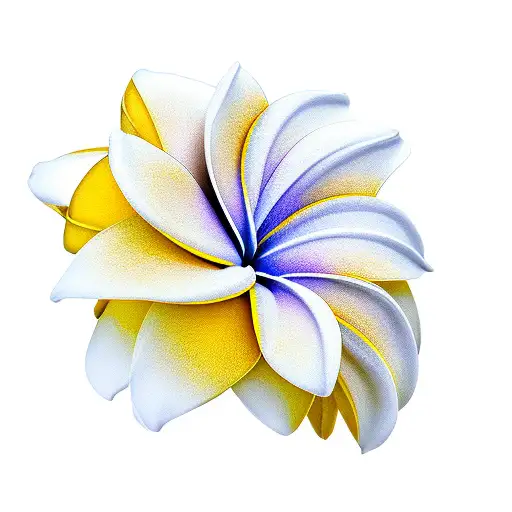 yellow plumeria flower tattoo
