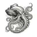An octopus chef tattoo design idea