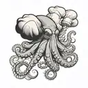 An octopus chef tattoo design idea