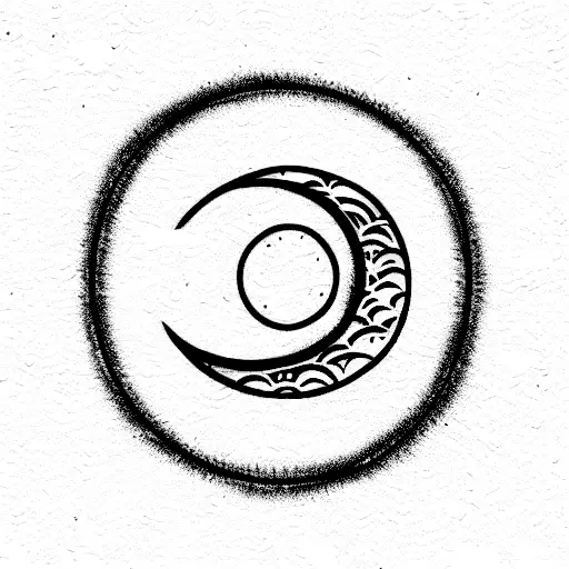 sun, moon, wave ,butterfly and then the gratitude symbol. tattoo design idea