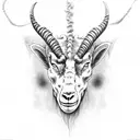 demon goat tattoo design idea