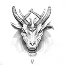 demon goat tattoo design idea