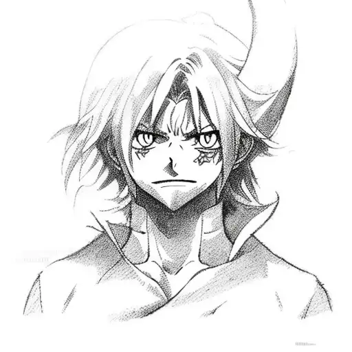 meliodas in demon form tattoo design idea