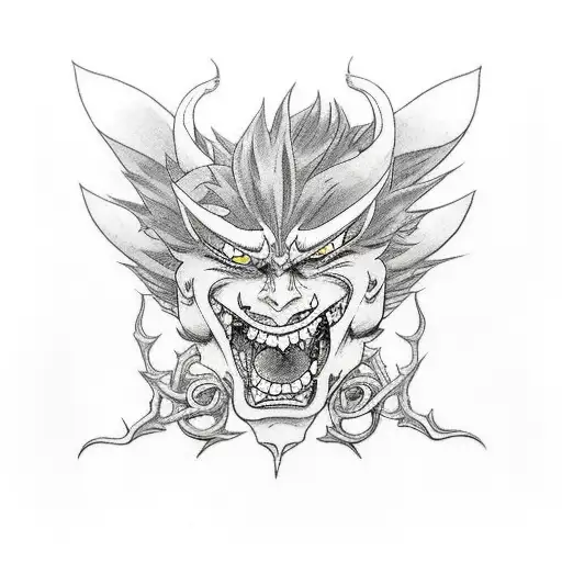 meliodas in demon form tattoo design idea