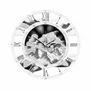 Rocky Mountains with clock with Roman numerals of November 27 2007 tattoo design idea