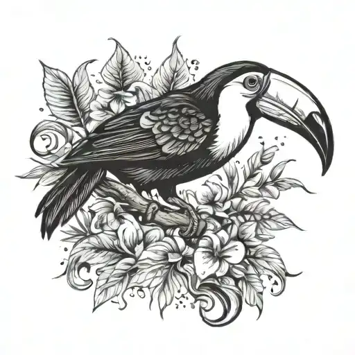 toucan tattoo design idea