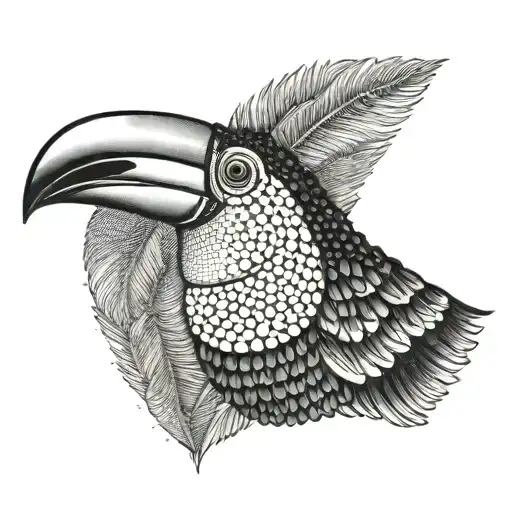 toucan head tattoo design idea