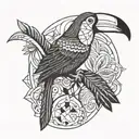 toucan tattoo design idea