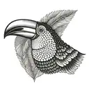 toucan head tattoo design idea