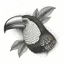 toucan head tattoo design idea
