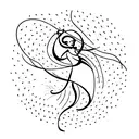 A graceful dancer expressing joy and passion through movement tattoo design idea